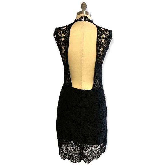 Free People Lace Daydream Bodycon Slip Dress Black - Picture 6 of 16
